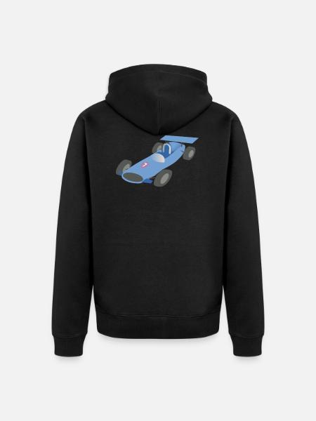 race car - Unisex Premium Organic Zip Hoodie - black
