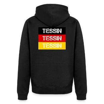 VILLE TESSIN, ALLEMAGNE - Veste à capuche bio Premium Unisexe - noir - Dos - Nico (187cm)