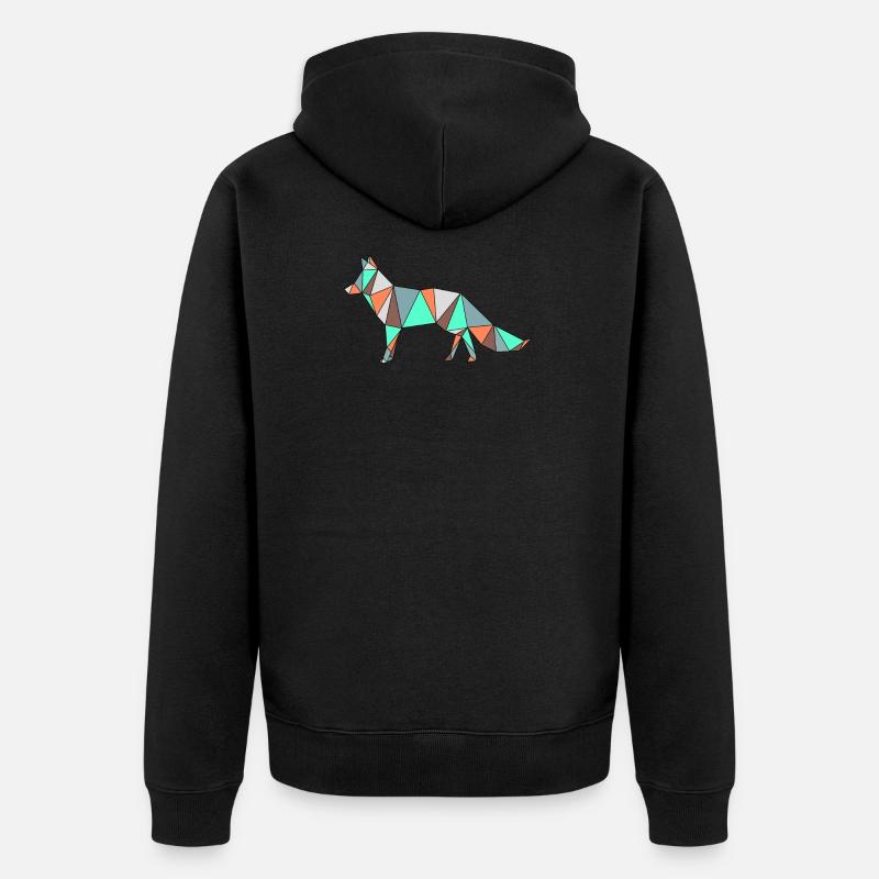 Fuchs peint - Veste à capuche bio Premium Unisexe - noir