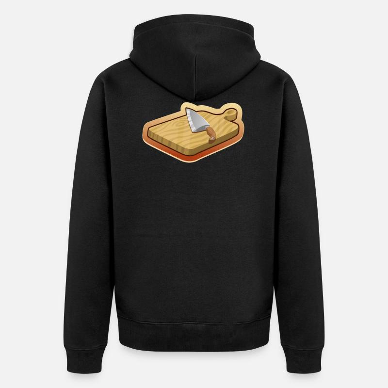 Planche à découper - Veste à capuche bio Premium Unisexe - noir