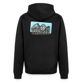 montagnes russes - Veste à capuche bio Premium Unisexe - noir - Dos - Nico (187cm)