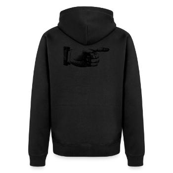 pointer du doigt - Veste à capuche bio Premium Unisexe - noir - Dos - Nico (187cm)