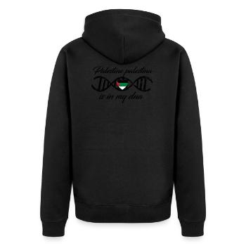 love my dns dna land country Palestine palestina - Unisex Premium Organic Zip Hoodie - black - Back - Nico (187cm)