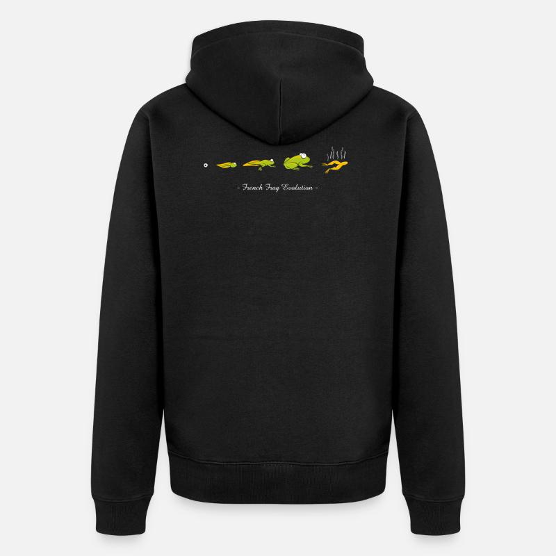French frog evolution - Veste à capuche bio Premium Unisexe - noir
