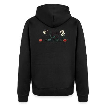 Happy Halloween - Veste à capuche bio Premium Unisexe - noir - Dos - Nico (187cm)