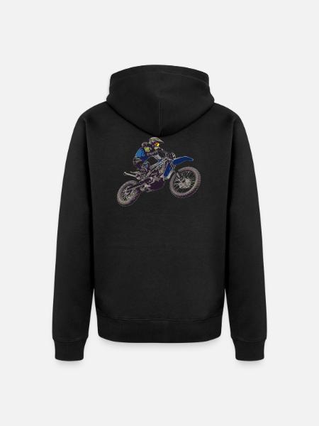 Motocross - Unisex Premium Organic Zip Hoodie - black