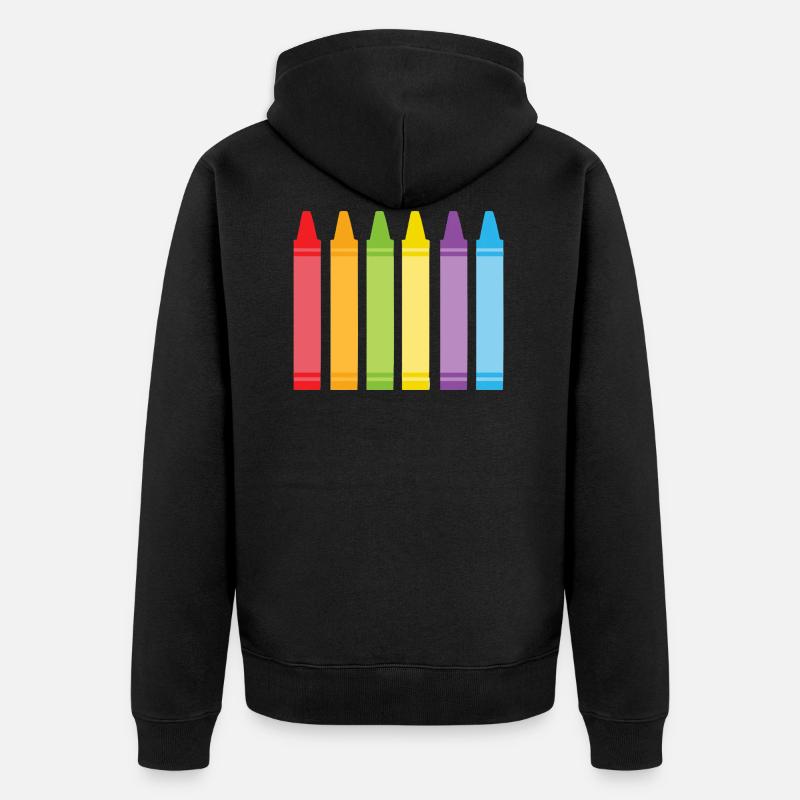Stifte - Unisex Premium Bio Zip Hoodie - Schwarz
