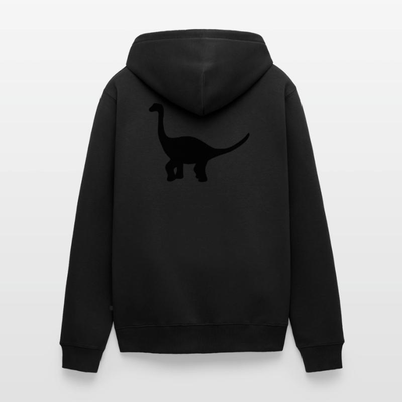Dinosaurier Brachiosaurus Geschenk Unisex Premium Bio Zip Hoodie
