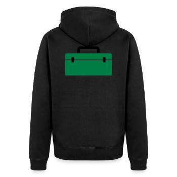 Boîte à outils ou boîte d'attirail - un cadeau - Veste à capuche bio Premium Unisexe - noir - Dos - Nico (187cm)
