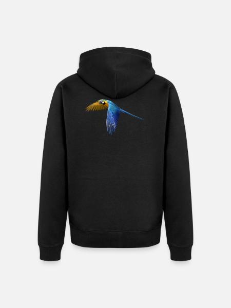 parrot parrot bird bird2 - Unisex Premium Organic Zip Hoodie - black