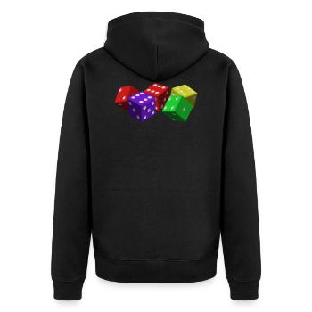 cubes - Veste à capuche bio Premium Unisexe - noir - Dos - Nico (187cm)