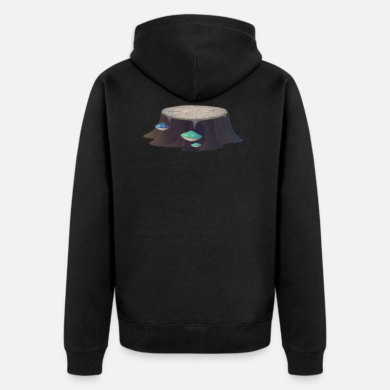 souche d'arbre - Veste à capuche bio Premium Unisexe - noir