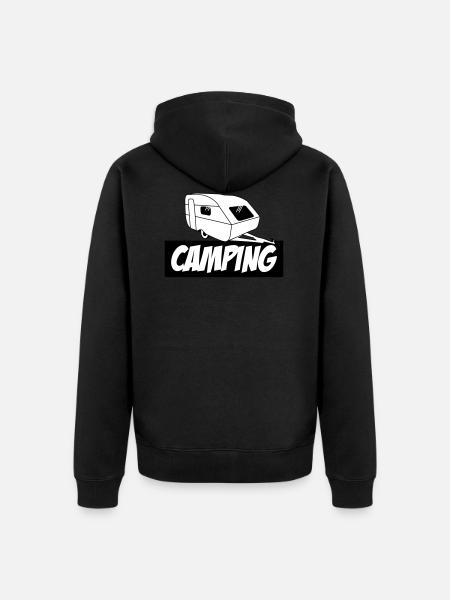 Camping - The pure passion - Unisex Premium Organic Zip Hoodie - black