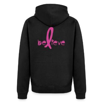 Croyez Combat de cancer - Veste à capuche bio Premium Unisexe - noir - Dos - Nico (187cm)