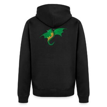 Green Dragon - Kindermotiv - Veste à capuche bio Premium Unisexe - noir - Dos - Nico (187cm)