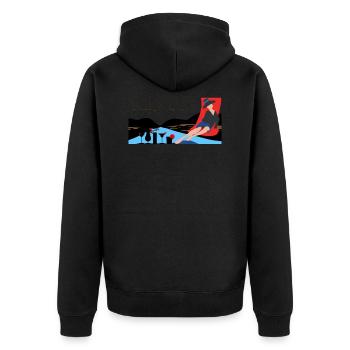 Alarve - Veste à capuche bio Premium Unisexe - noir - Dos - Nico (187cm)