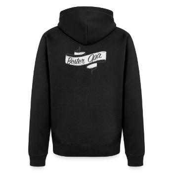 Bester Opa - Unisex Premium Bio Zip Hoodie - Schwarz - Hinten - Nico (187cm)