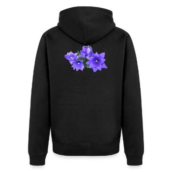 flowers lilies tulips orchids sunflower dahlia ger - Unisex Premium Bio Zip Hoodie - Schwarz - Hinten - Nico (187cm)