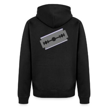 section de coupe Lame de rasoir coupe 2c - Veste à capuche bio Premium Unisexe - noir - Dos - Nico (187cm)