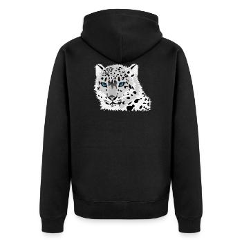 léopard des neiges - Veste à capuche bio Premium Unisexe - noir - Dos - Nico (187cm)