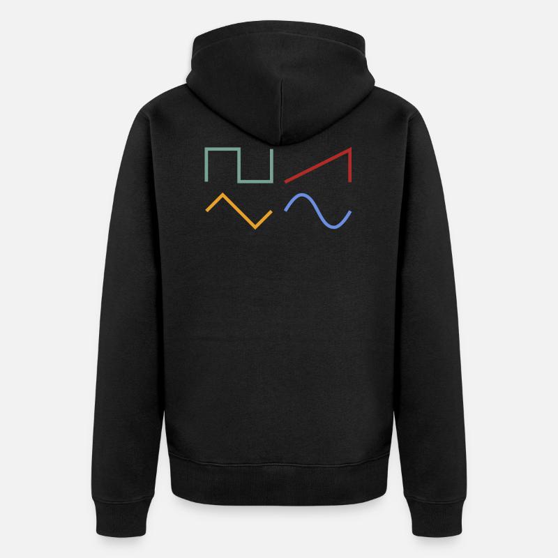 WAVEFORMS - Veste à capuche bio Premium Unisexe - noir