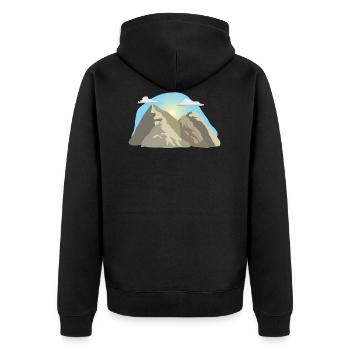 climbing ladder climbing ladder cycling mountain s - Unisex Premium Organic Zip Hoodie - black - Back - Nico (187cm)