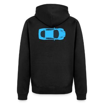 dragster racer automotive car racing car4 - Unisex Premium Organic Zip Hoodie - black - Back - Nico (187cm)