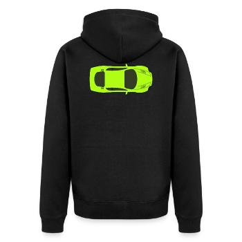 dragster racer automotive car racing car4 - Unisex Premium Organic Zip Hoodie - black - Back - Nico (187cm)