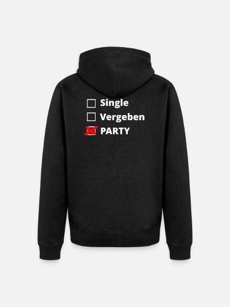 Party - Unisex Premium Bio Zip Hoodie - Schwarz