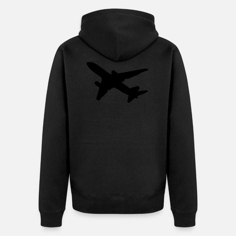 Aviateur avion - Veste à capuche bio Premium Unisexe - noir