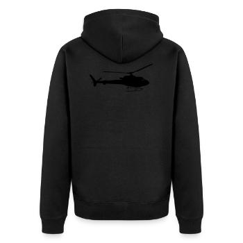 hélicoptère - Veste à capuche bio Premium Unisexe - noir - Dos - Nico (187cm)
