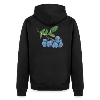 blueberry blueberry blueberry veggie veggie fru - Unisex Premium Organic Zip Hoodie - black - Back - Nico (187cm)