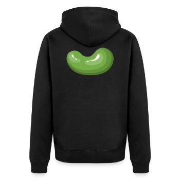 haricots légume légumes de haricots de vegetables18 - Veste à capuche bio Premium Unisexe - noir - Dos - Nico (187cm)