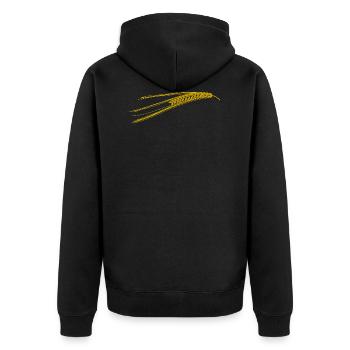 getreide corn cereal wheat weizen veggie gemuese v - Veste à capuche bio Premium Unisexe - noir - Dos - Nico (187cm)