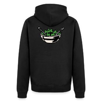 laitue salade de laitue Halloween légumes vegetables36 - Veste à capuche bio Premium Unisexe - noir - Dos - Nico (187cm)