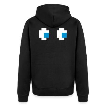 Ghost Eyes Ghost Eyes Comic Computer Game Console - Unisex Premium Organic Zip Hoodie - black - Back - Nico (187cm)