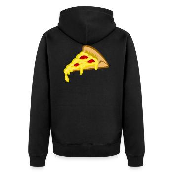 pizza pizzeria food food restaurant62 - Unisex Premium Organic Zip Hoodie - black - Back - Nico (187cm)