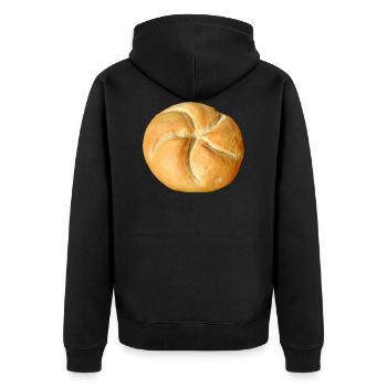 pain baguette broetchen crossaint Baecker pain bu - Veste à capuche bio Premium Unisexe - noir - Dos - Nico (187cm)