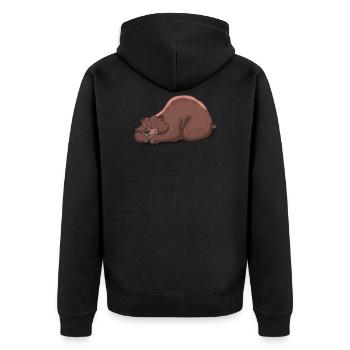 Schlafender Bär - Veste à capuche bio Premium Unisexe - noir - Dos - Nico (187cm)
