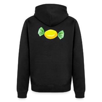 schokolade suessigkeiten candy chocolate26 - Unisex Premium Bio Zip Hoodie - Schwarz - Hinten - Nico (187cm)