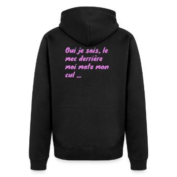 Blague - Veste à capuche bio Premium Unisexe - noir - Dos - Nico (187cm)