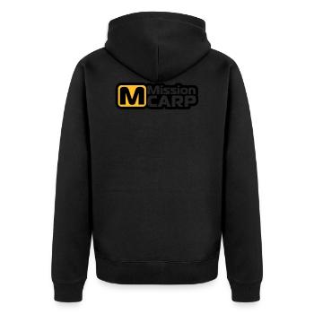 Pêche, carpe, poisson, carpe de mission - Veste à capuche bio Premium Unisexe - noir - Dos - Nico (187cm)