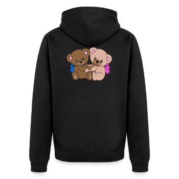 Ours en peluche - Veste à capuche bio Premium Unisexe - noir - Dos - Nico (187cm)