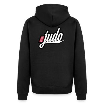 judo - Veste à capuche bio Premium Unisexe - noir - Dos - Nico (187cm)