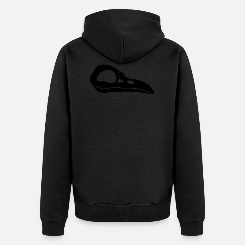 Crâne de corbeau | Crow Skull - Veste à capuche bio Premium Unisexe - noir