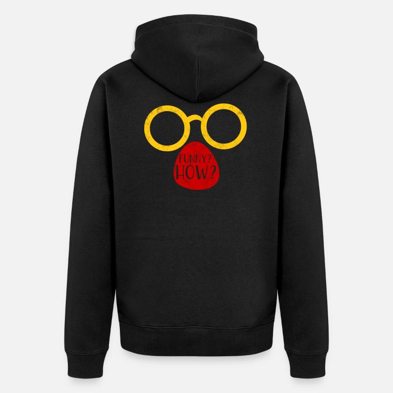 Clown: drôle? Comment? - cadeau - Veste à capuche bio Premium Unisexe - noir