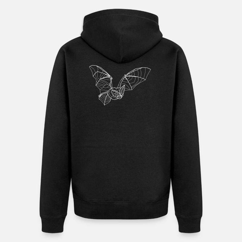 blanc vespertilion - Veste à capuche bio Premium Unisexe - noir