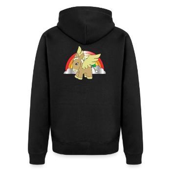 licorne licorne fées princesse fée elfe - Veste à capuche bio Premium Unisexe - noir - Dos - Nico (187cm)
