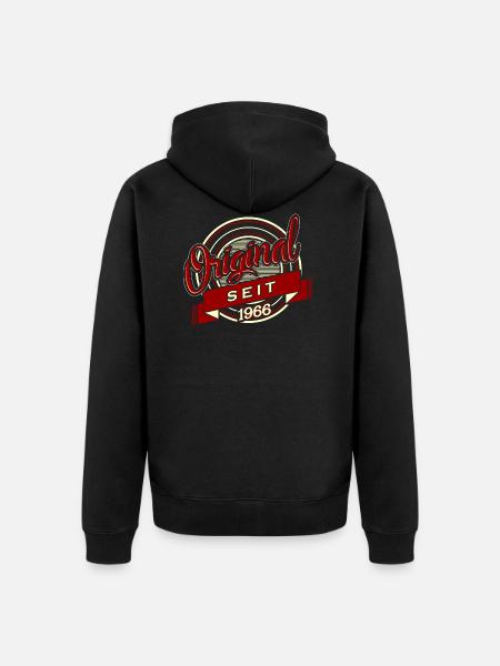 Geburtstag Shirt · Geburtstag · Original 1966 - Unisex Premium Bio Zip Hoodie - Schwarz