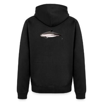 Vaquita marina - Mexican porpoise - Marsouin - Unisex Premium Organic Zip Hoodie - black - Back - Nico (187cm)